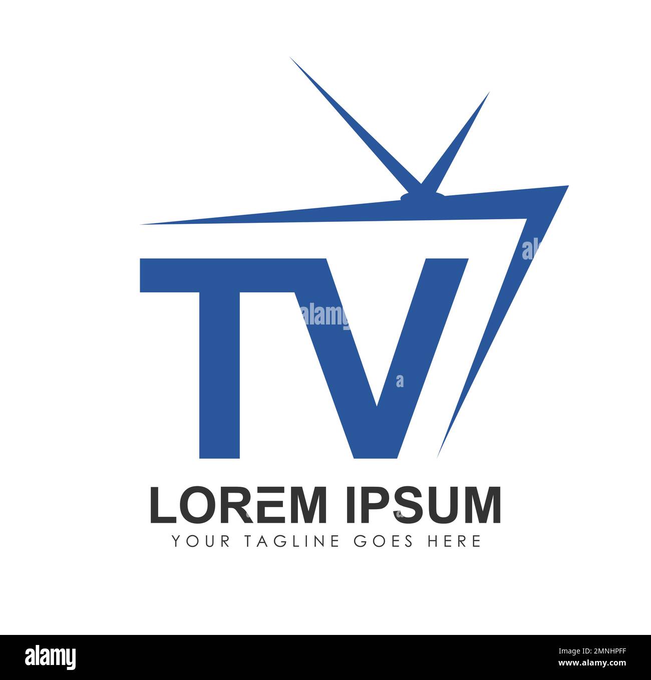 Logo TV icône vecteur de modèle illustration du signe sur fond blanc isolé Illustration de Vecteur