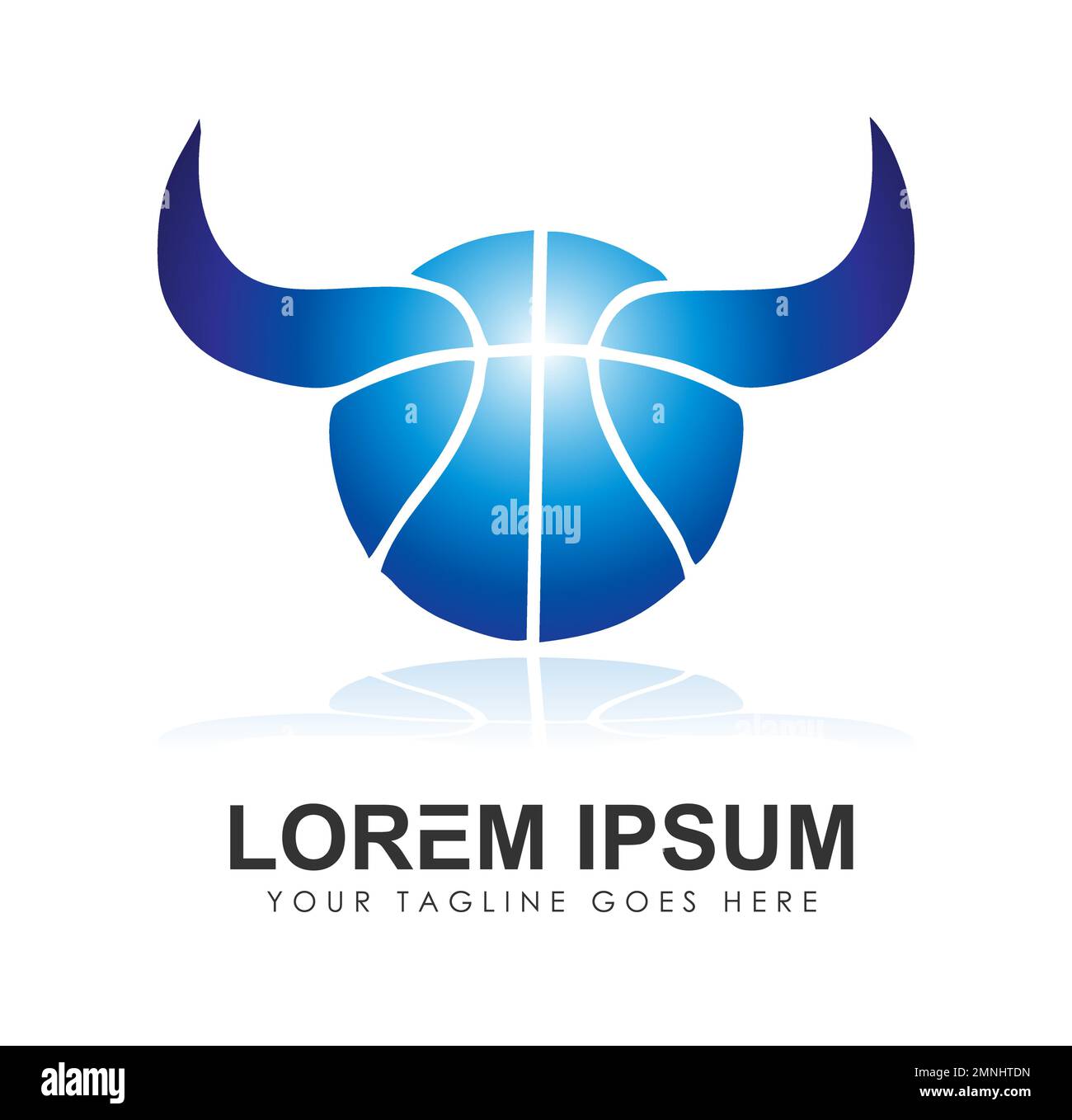 Boule avec logo Horn icône Vector Illustration du signe en arrière-plan blanc isolé Illustration de Vecteur