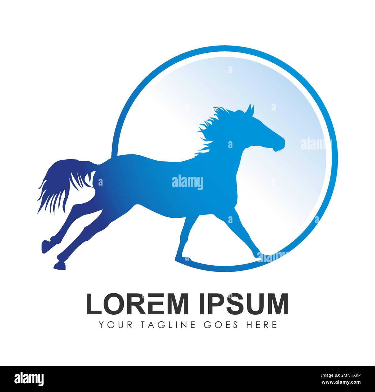 Symbole cercle de cheval icône vecteur Illustration du signe en arrière-plan blanc isolé Illustration de Vecteur