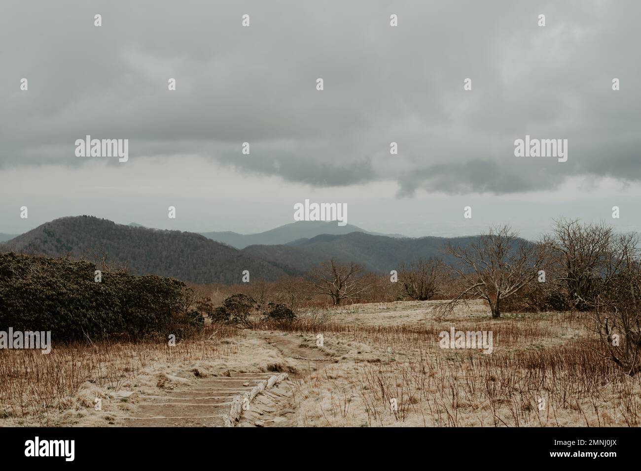 Une journée nuageux au sommet des jardins escarpé de l'ouest de la Caroline du Nord Banque D'Images