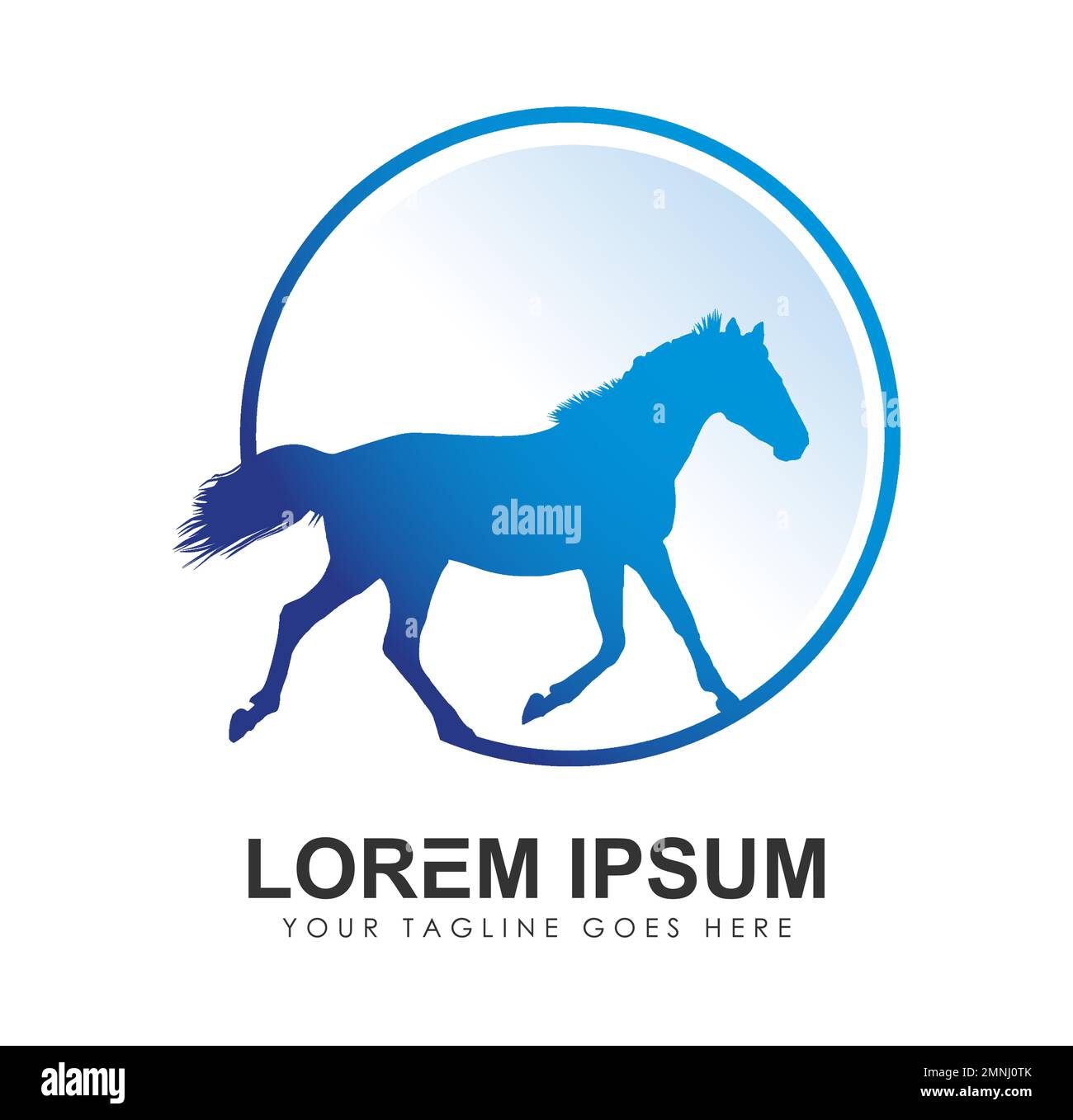 Symbole cercle de cheval icône vecteur Illustration du signe en arrière-plan blanc isolé Illustration de Vecteur