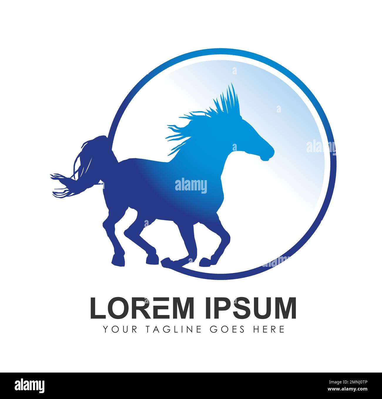 Symbole cercle de cheval icône vecteur Illustration du signe en arrière-plan blanc isolé Illustration de Vecteur