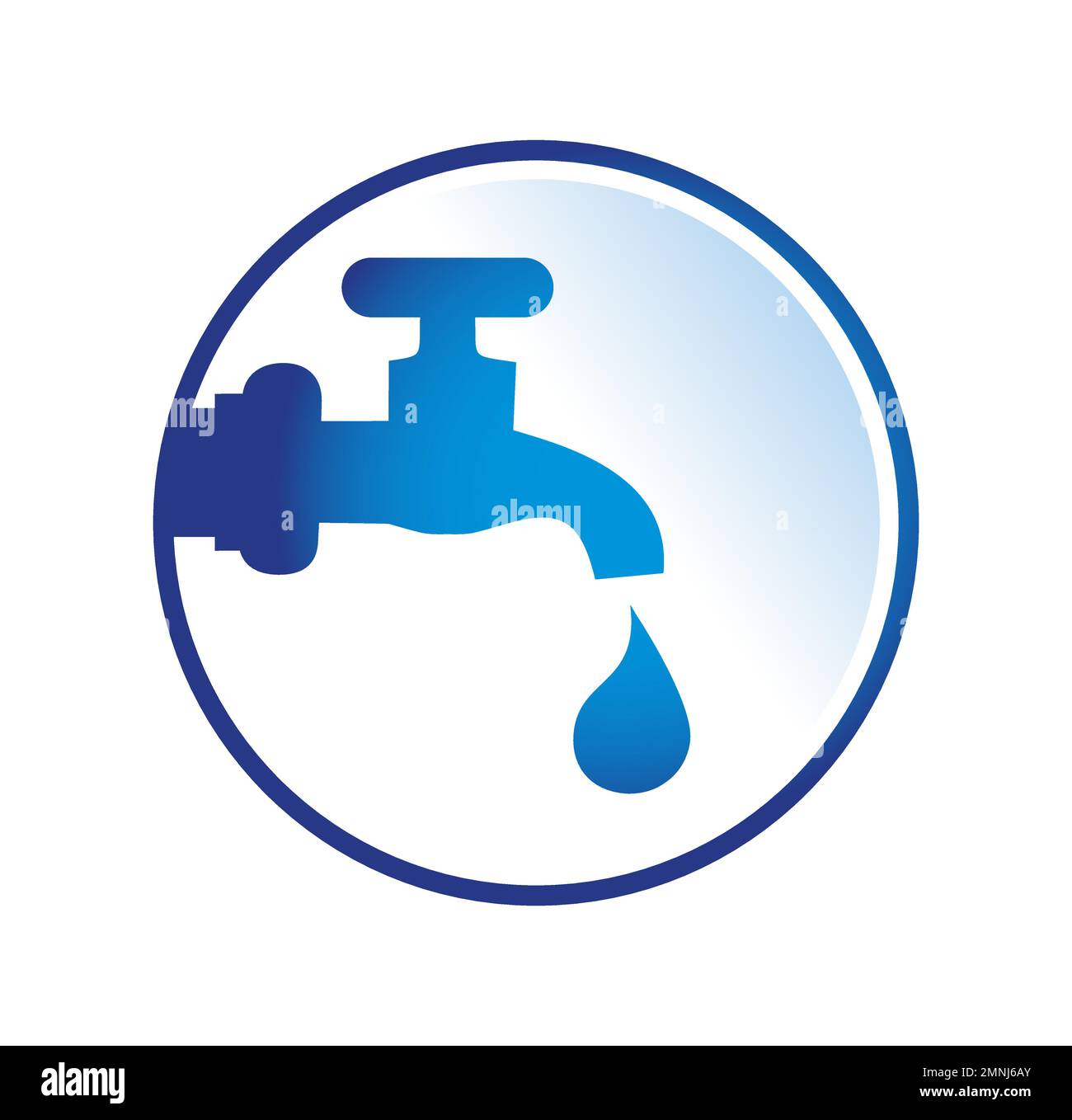 Icône de vecteur du logo du robinet d'eau illustration du signe sur fond blanc isolé Illustration de Vecteur
