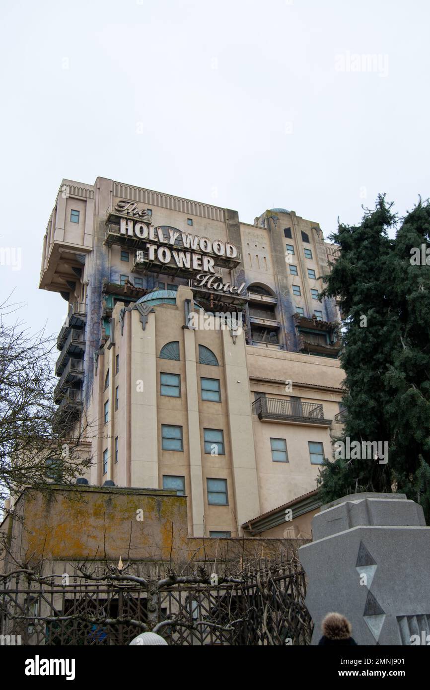 Hôtel de la tour Hollywood au Parc Disneyland studios de Paris Banque D'Images