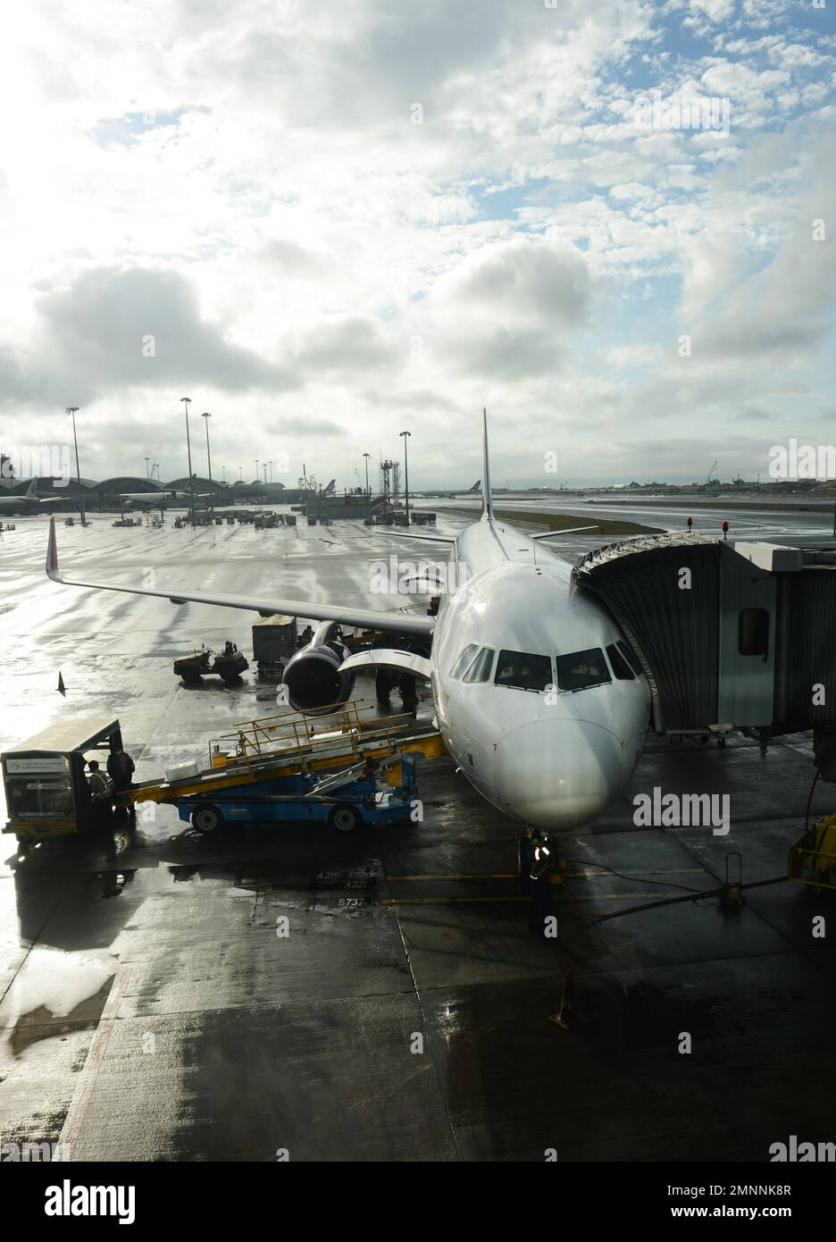 Avion de Royal Brunei Airlines à HKIA, Hong Kong. Banque D'Images