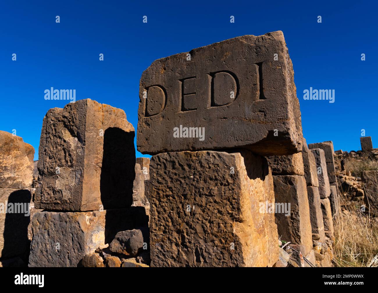 Les ruines romaines de Djemila, Afrique du Nord, Djemila, Algérie Banque D'Images