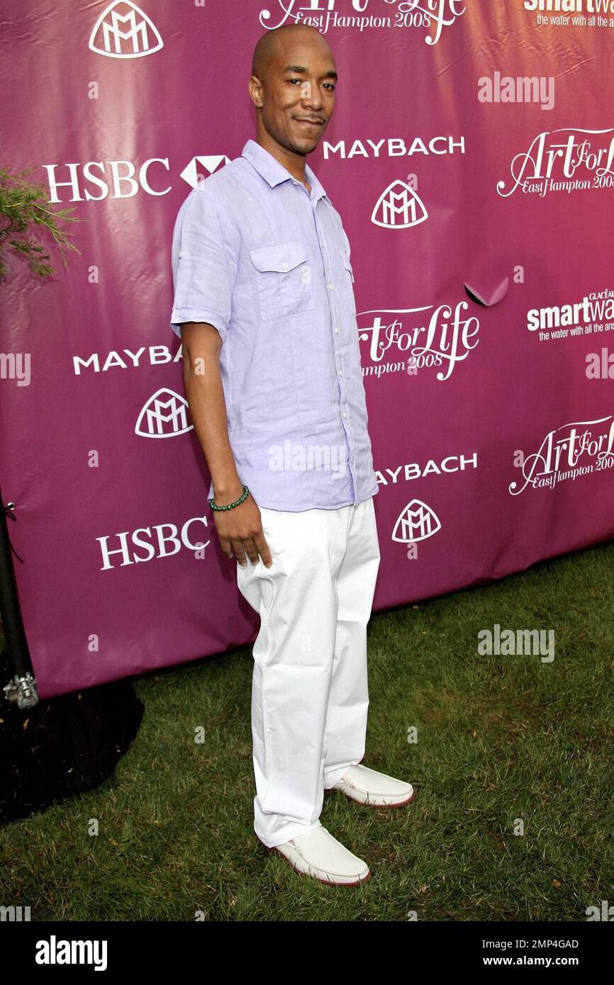 Daytwon Thomas au gala annuel 9th Art for Life East Hampton 2008 de Russell Simmons au Hampton East Hampton Estate de East Hampton, New York 7/19/08. . Banque D'Images