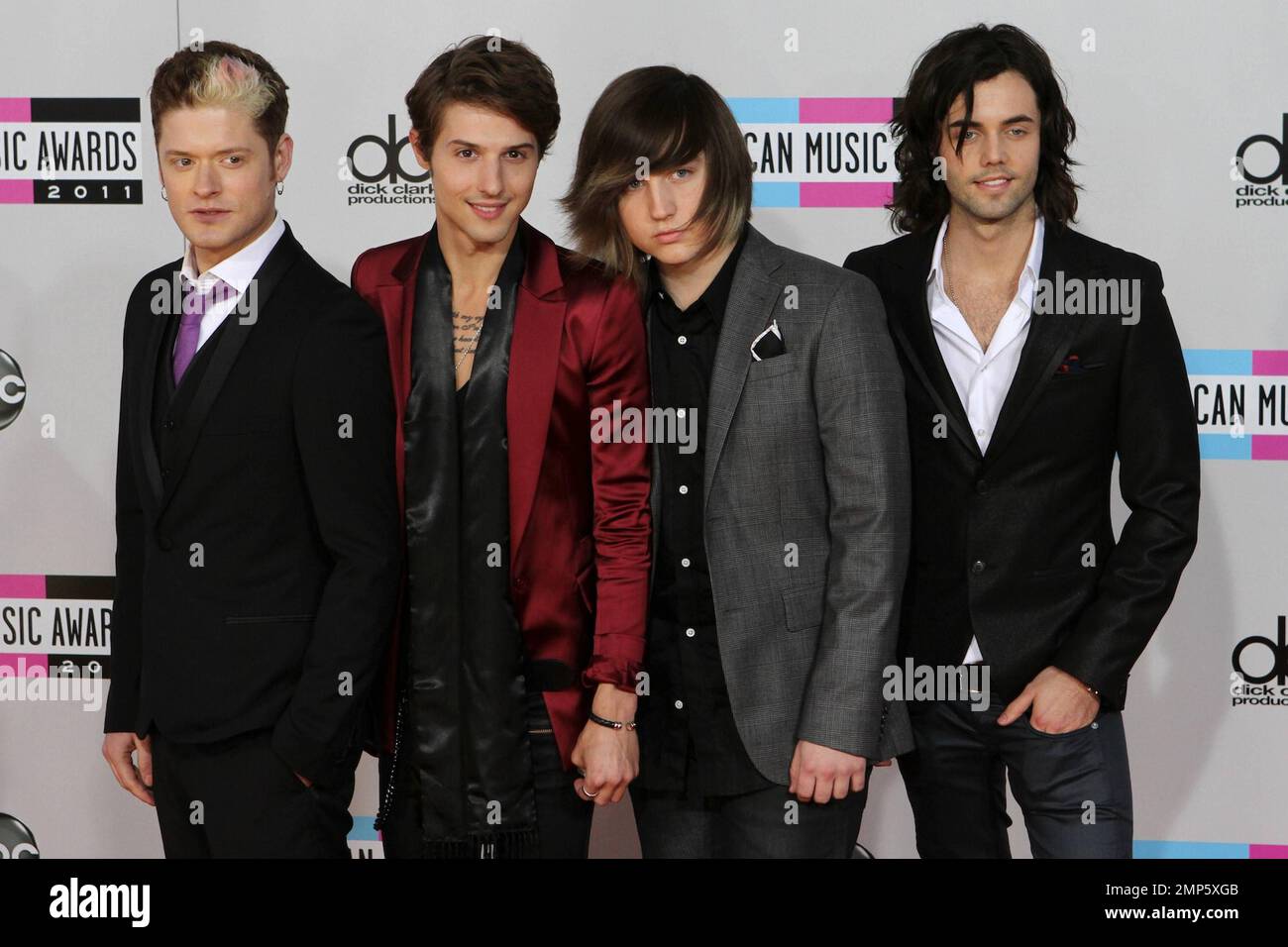 Hot Chelle Rae aux Ameican Music Awards 2011 qui se tiennent au Nokia Theatre. Los Angeles, Californie. 20th novembre 2011. . Banque D'Images