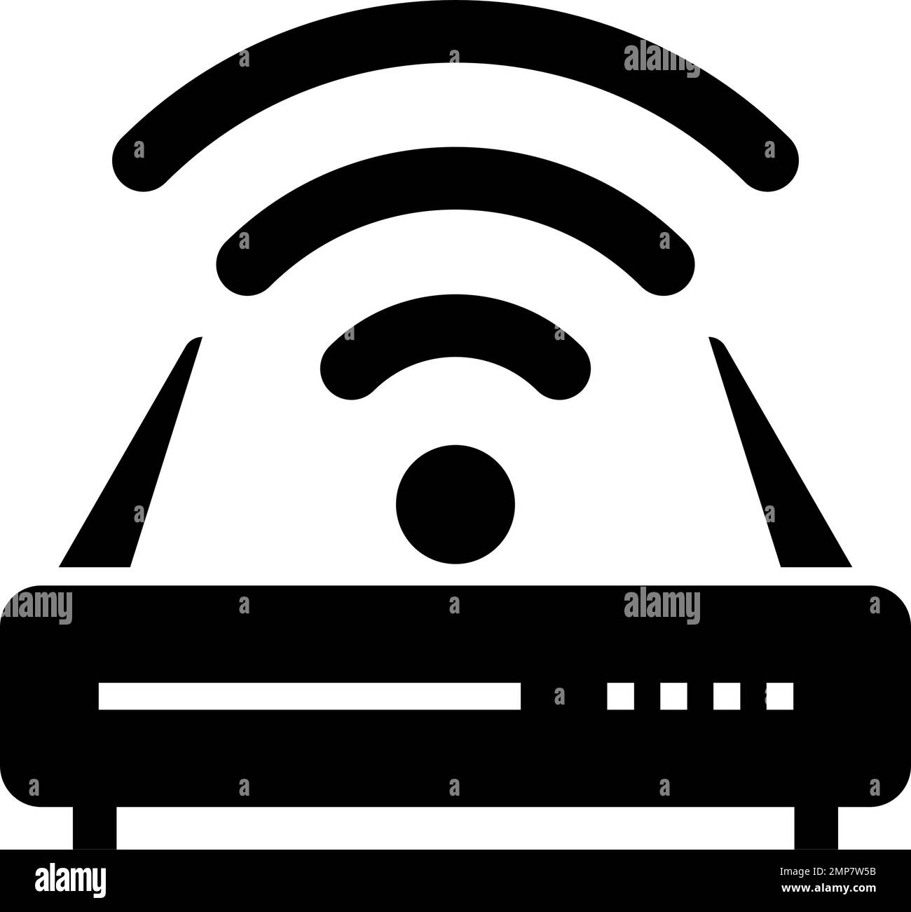 Routeur sans fil de service Internet. Vecteur modifiable. Illustration de Vecteur