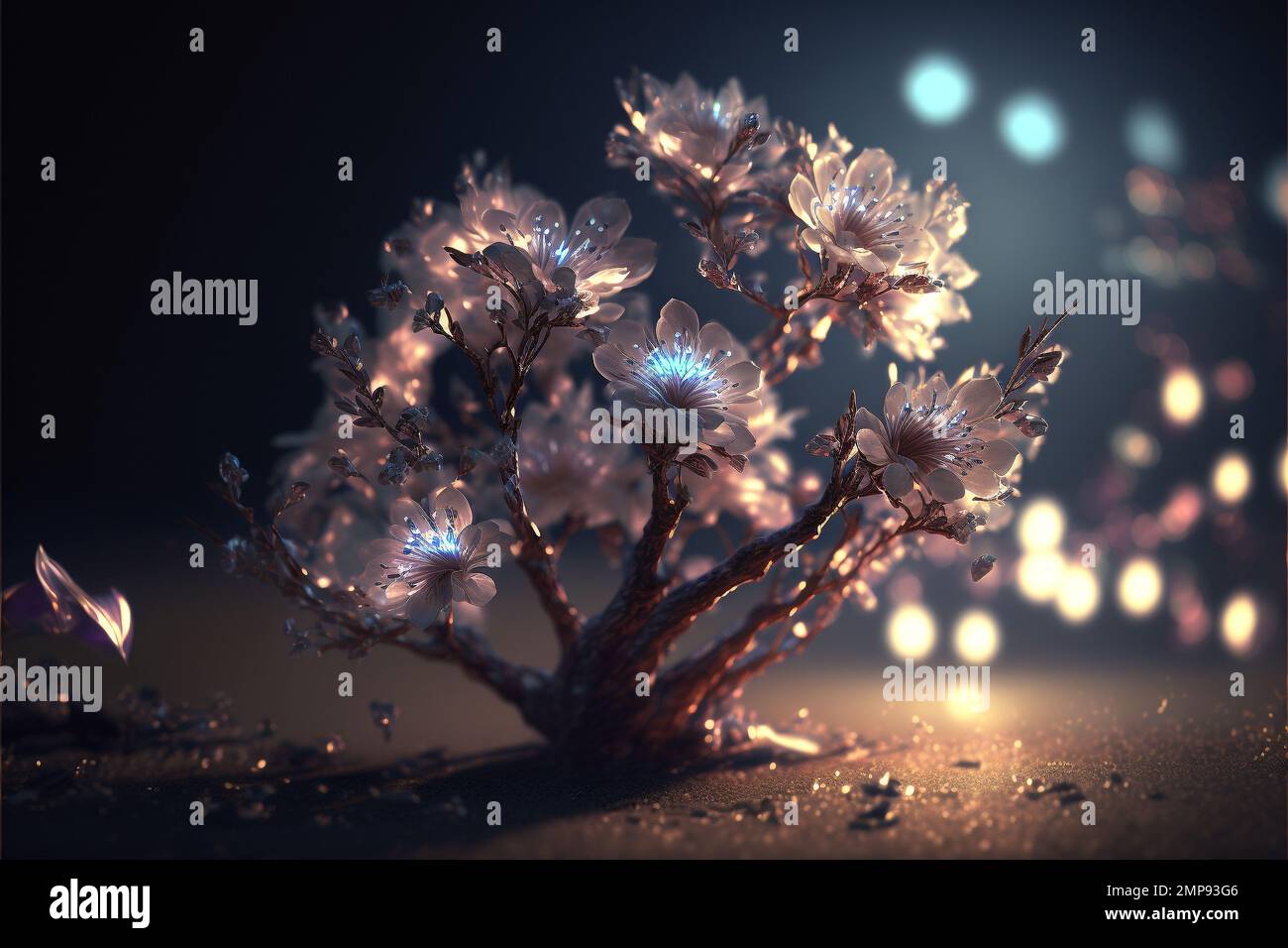 Fabuleusement belle et belle fleur de cerisier créative. Haute qualité Banque D'Images