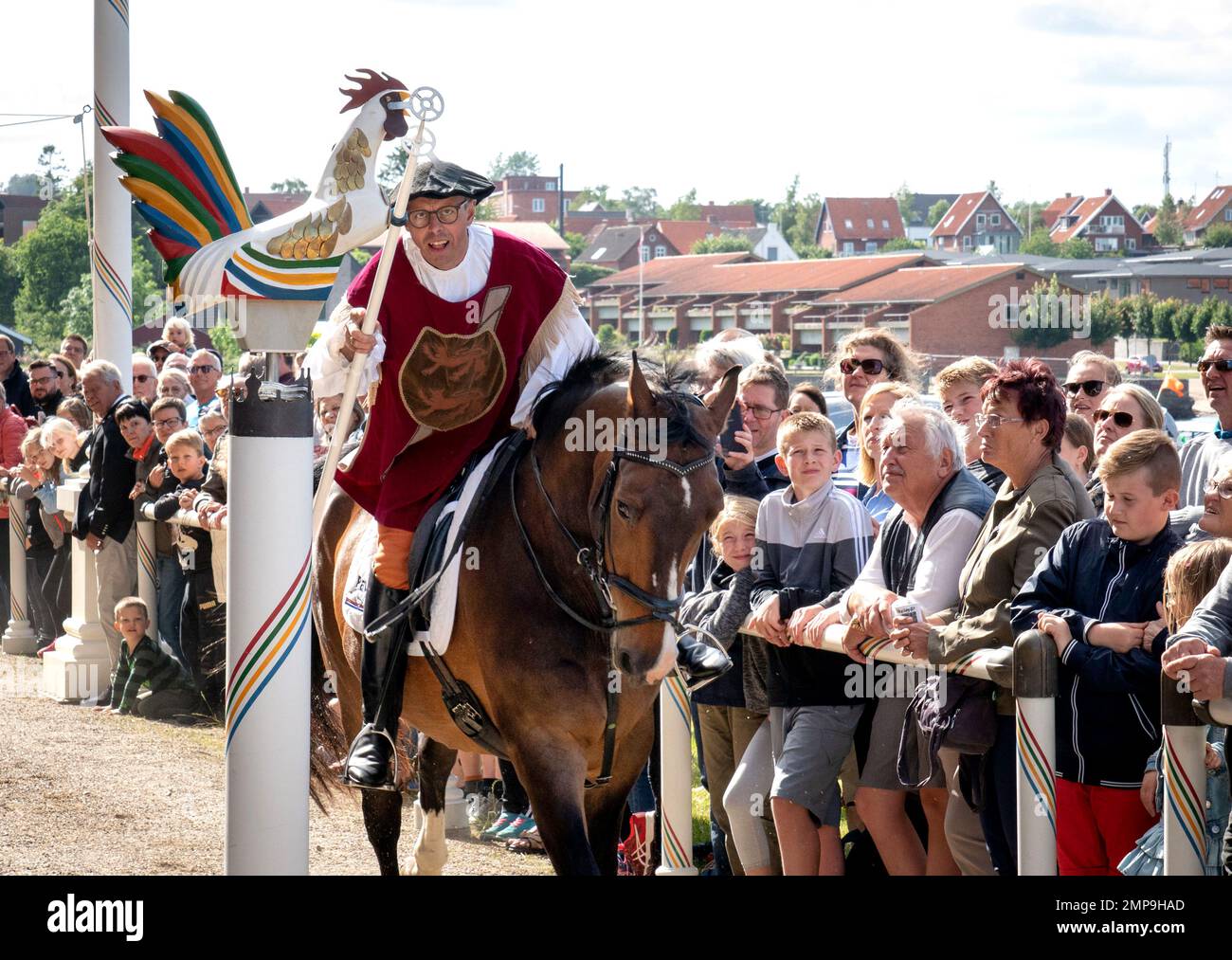 Se pencher dans le ring Tournament à Augustenborg au Danemark. fotografie vvbvanbree. Banque D'Images