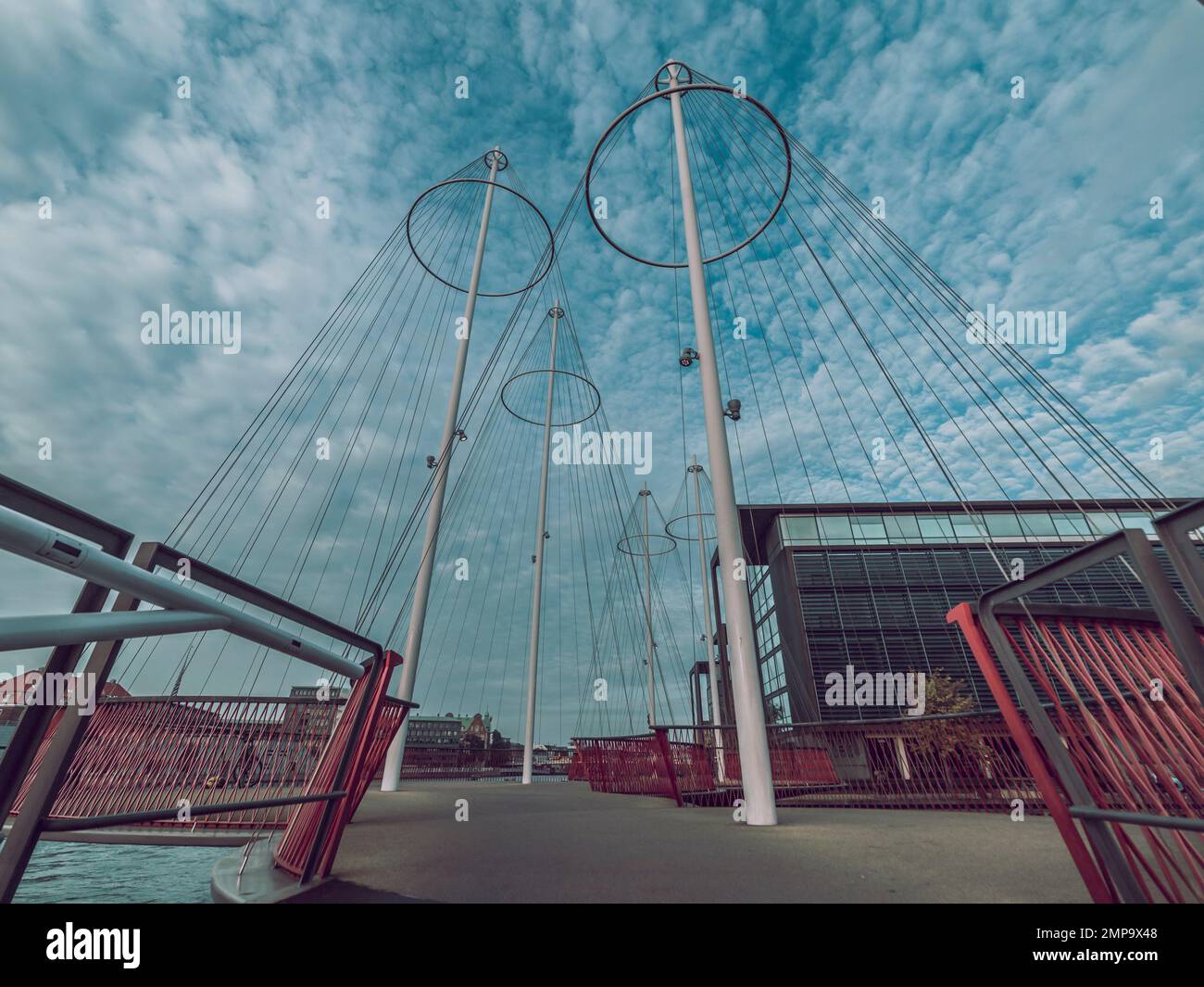 Pont circulaire dans le port de Copenhague Banque D'Images