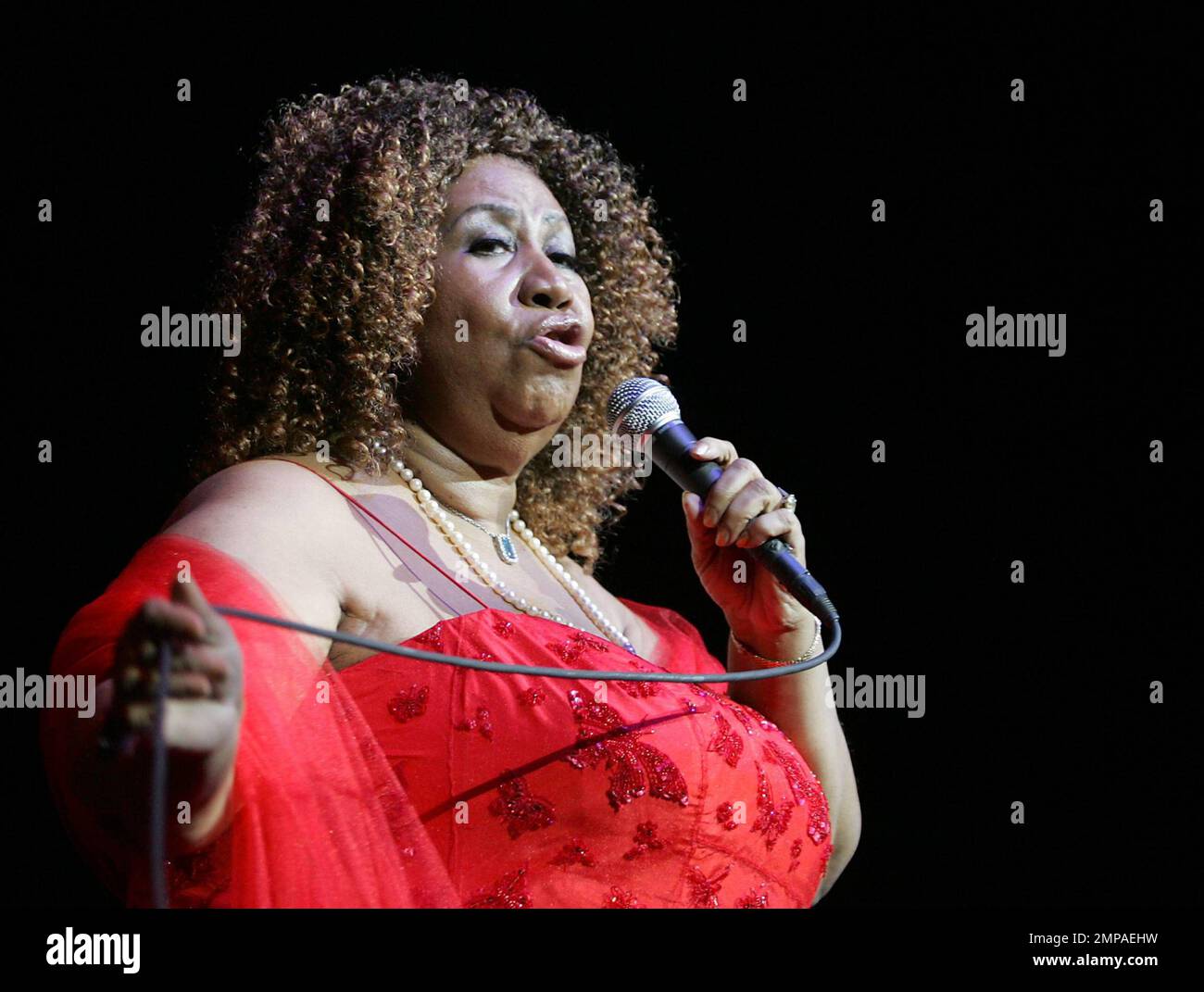 « The Queen of Soul », Aretha Franklin se produit en direct au Seminole Hard Rock Hotel & Casino. Hollywood, Floride. 03/16/10. Banque D'Images