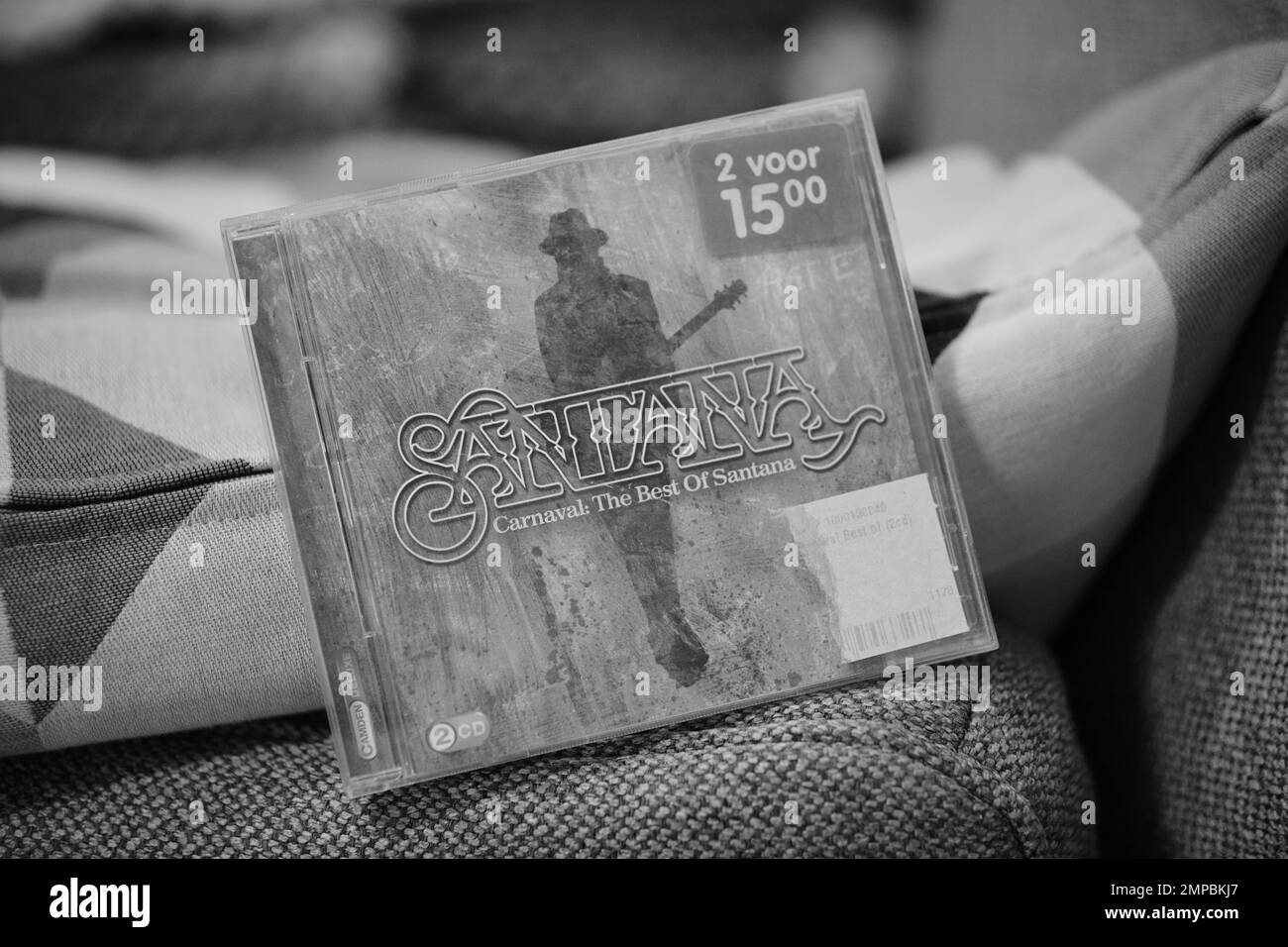 Le meilleur disque compact de l'album Santana Banque D'Images