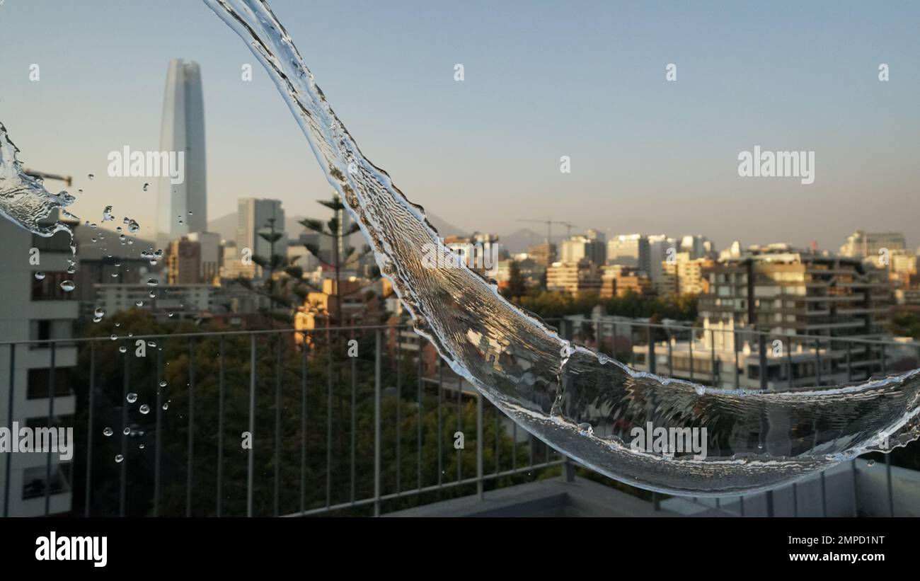 Agua congelada en el tiempo Banque D'Images