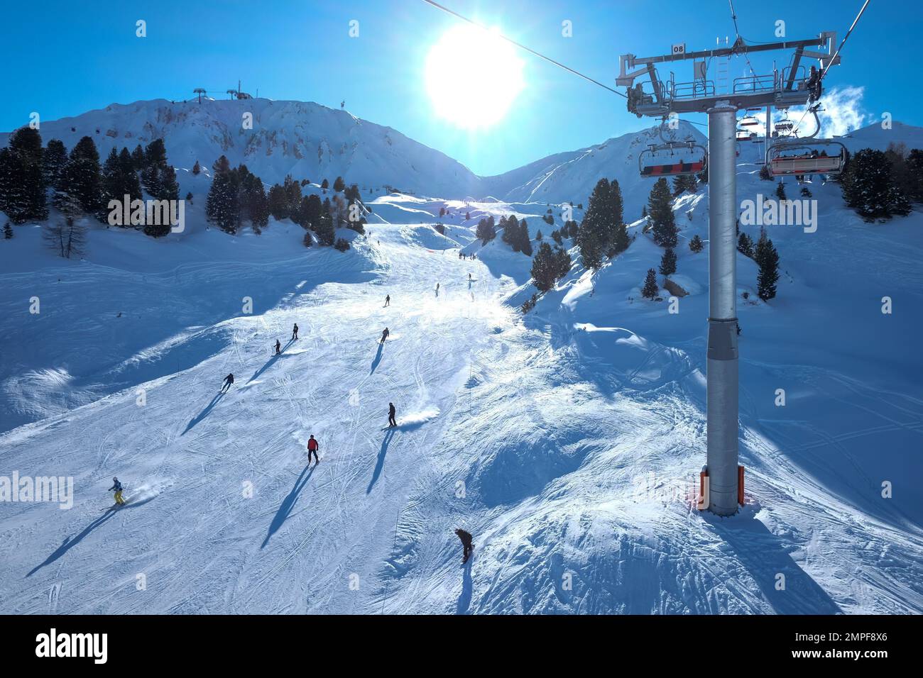 Michael Bunel / le Pictorium - ski dans les Alpes - 3/1/2016 - Savoie / France / la plagne - illustration des vacances de ski. 23 janvier 2023. La plagn Banque D'Images