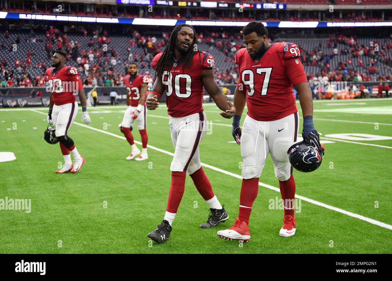 Houston Texans defensive end J.J. Watt (99) before an NFL football game  against the Oakland Raiders Sunday, Oct. 27, 2019, in Houston. (AP  Photo/Eric Christian Smith Stock Photo - Alamy