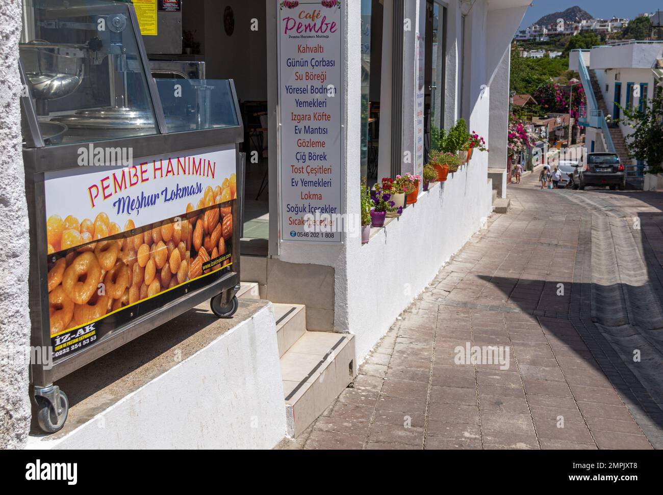 Cafe Pembe à Akyarlar Banque D'Images