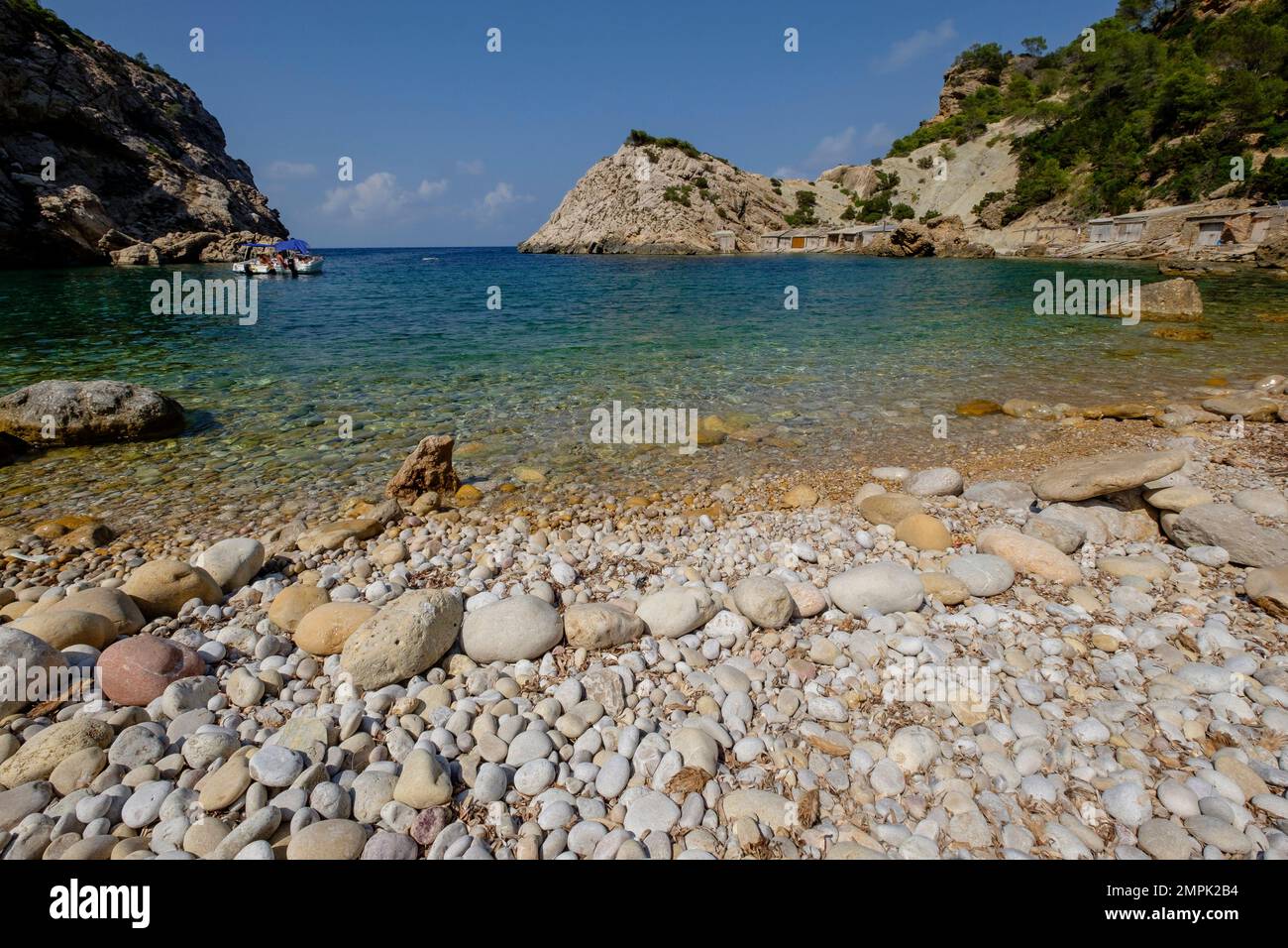 Es Portitxol, Municipio de Sant Joan de LabritjaIbiza, îles Baléares, Espagne Banque D'Images
