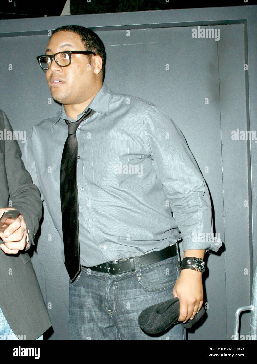 Exclusif !! Cedric Yarbrough, acteur de la Vierge de 40 ans, arrive à Coco DeVille à Los Angeles, en Californie. 7/19/08. Banque D'Images