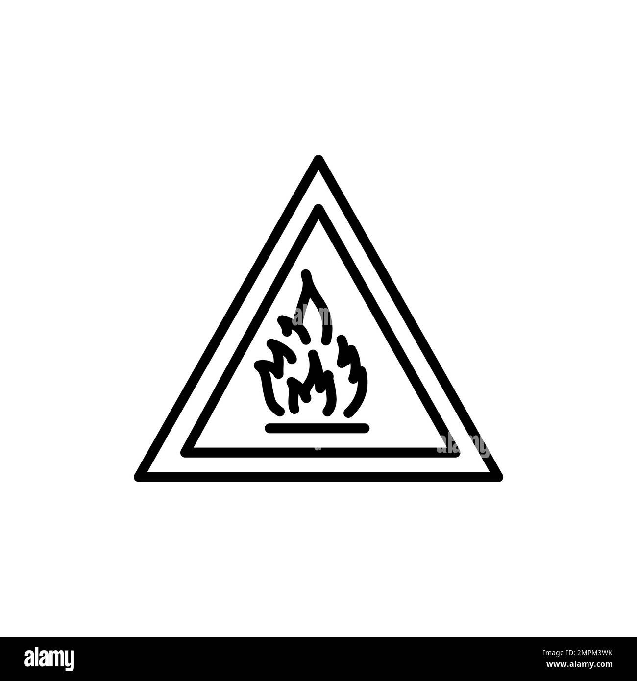 Signe de risque d'incendie Banque d'images noir et blanc - Alamy