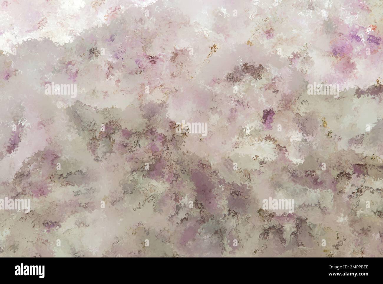 Pastel clair, tons nuageux, violet, rose et blanc. Image de fond d'écran d'arrière-plan défoqué. Banque D'Images