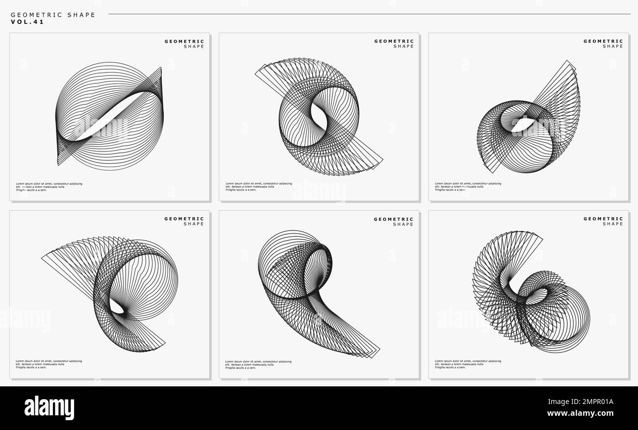 Ensemble de vecteurs abstraits de lignes de raccord modernes. Collection Dynamic Line Vector Design. Illustration de Vecteur