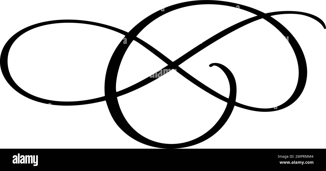 S'épanouir, calligraphiques swirl Vintage vector design ornement du diviseur. L'illustration de livre, carte de vœux, d'invitation de mariage, Saint Valentin Illustration de Vecteur