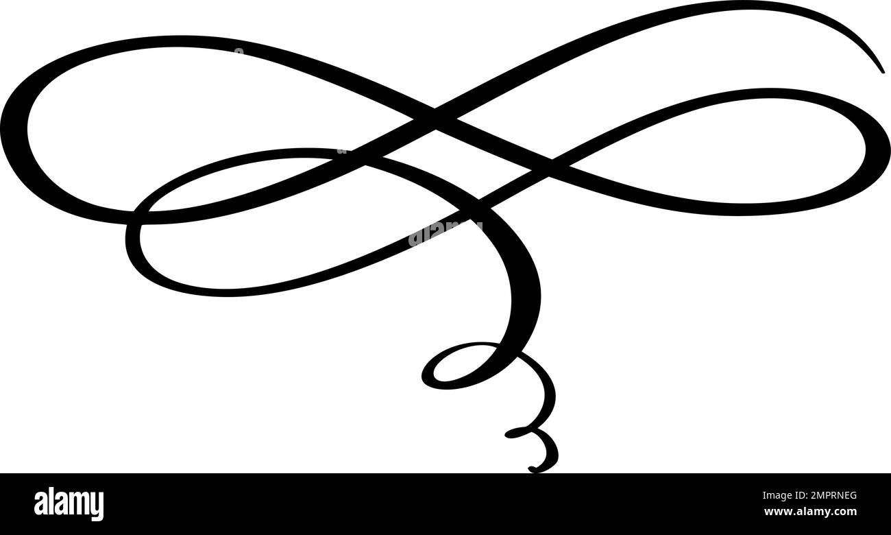 S'épanouir, calligraphiques swirl Vintage vector design ornement du diviseur. L'illustration de livre, carte de vœux, d'invitation de mariage, Saint Valentin Illustration de Vecteur