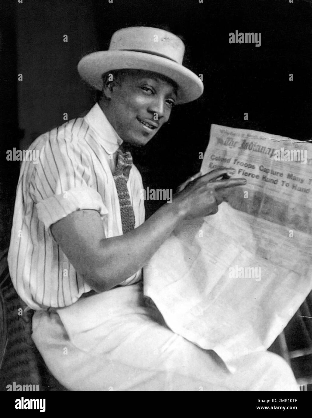 James van der Zee. Autoportrait du photographe américain James Augustus Van Der Zee (1886-1983), 1918 Banque D'Images