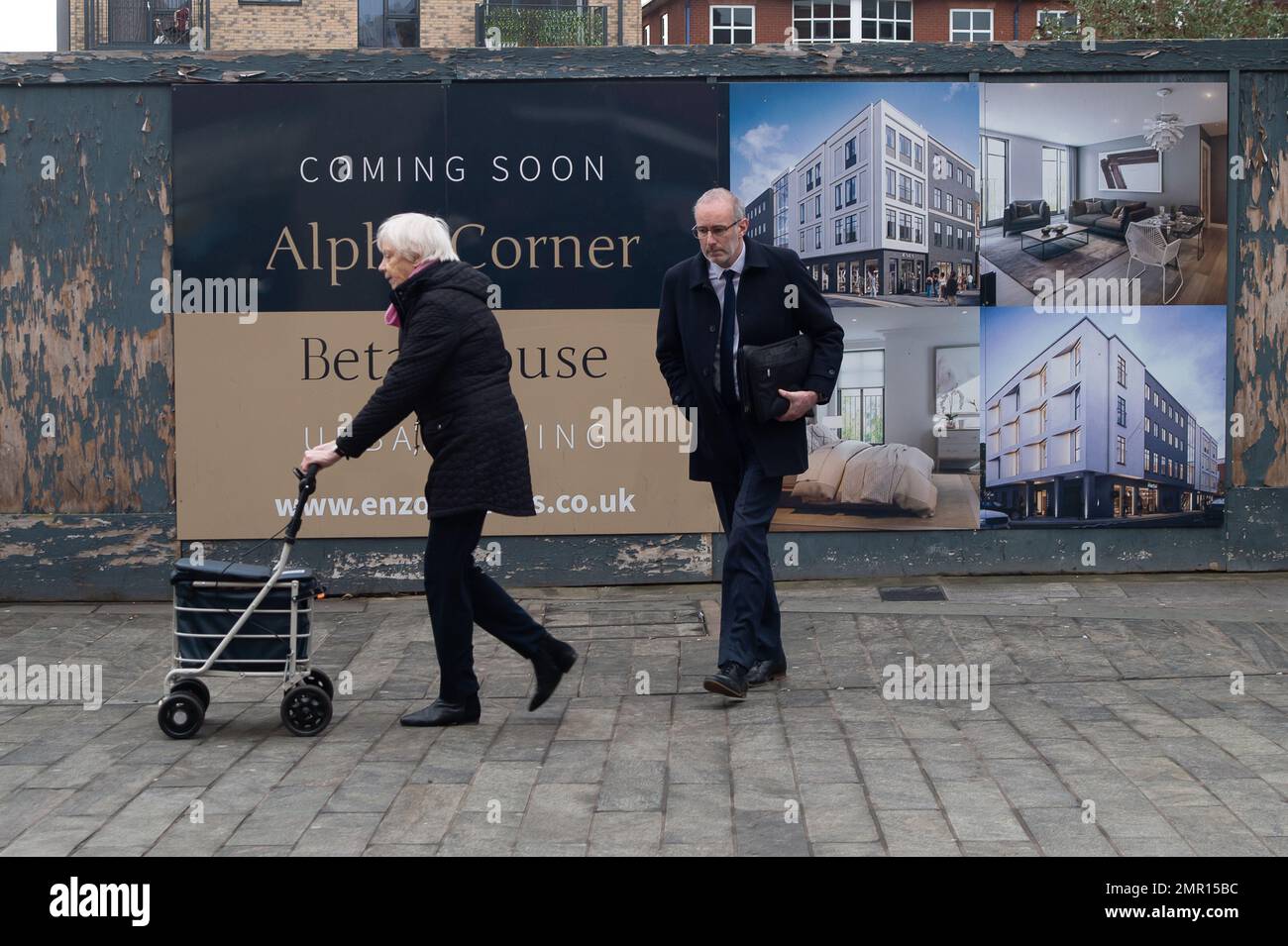 Slough, Berkshire, Royaume-Uni. 31st janvier 2023. Slough est en train de subir une régénération énorme avec tout petit morceau de terre étant mis en place pour construire des appartements. Crédit : Maureen McLean/Alay Live News Banque D'Images