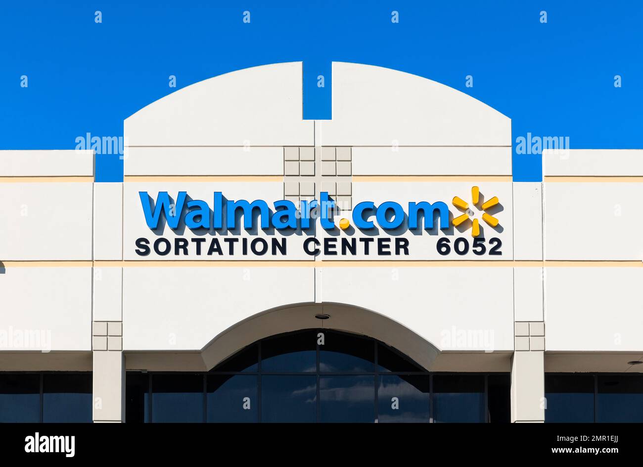 Centre de tri Walmart. Banque D'Images