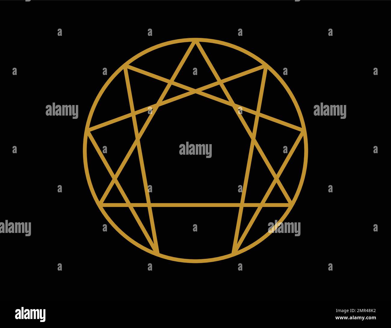 Le symbole Enneagram est un cercle de neuf points composé d