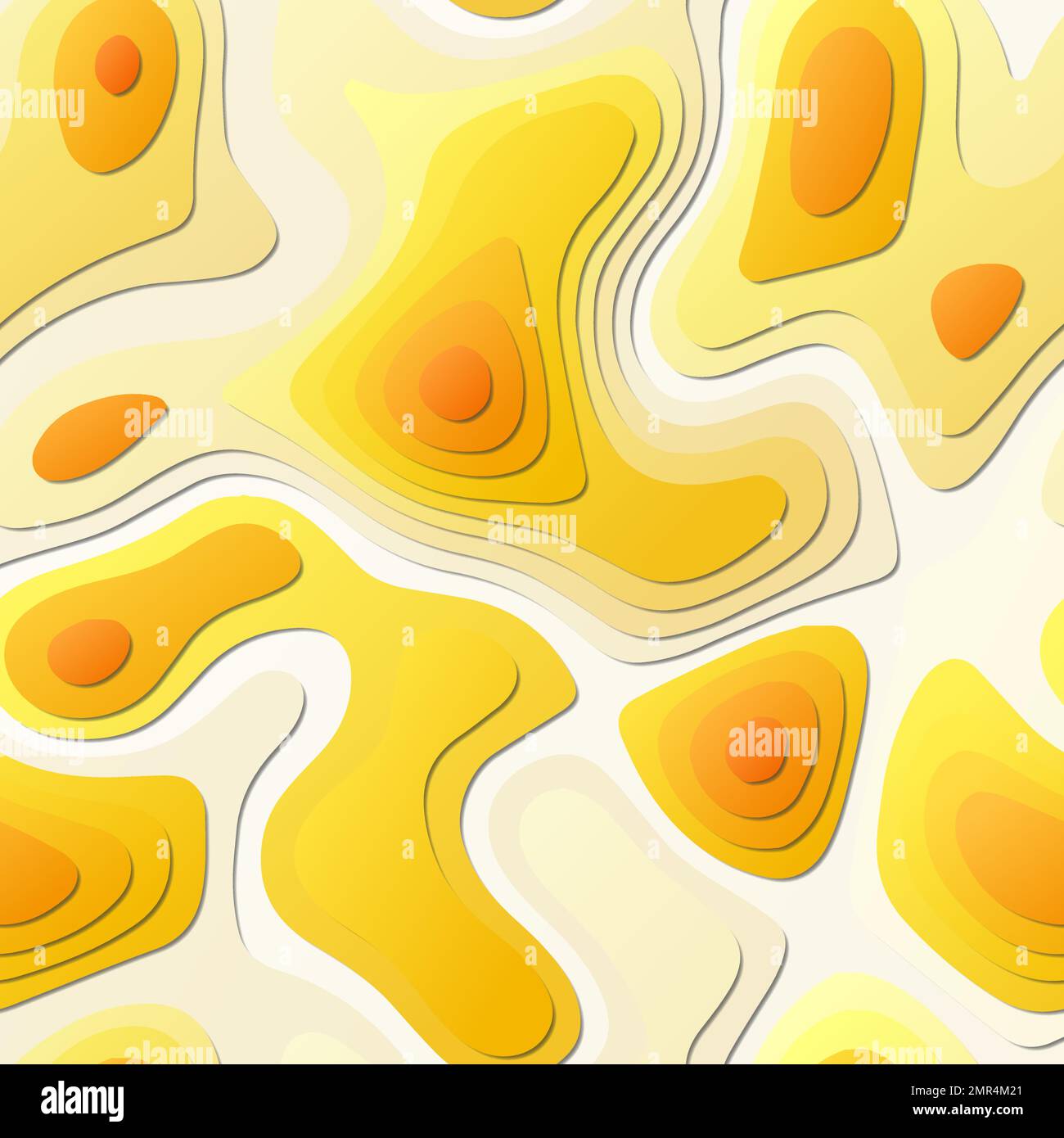 Couches abstraites colorées. Fond de style PaperCut. Formes de topographie 3D vibrantes. Belle bannière, affiche, brochure, modèle, conception de flyer. Illustration de Vecteur