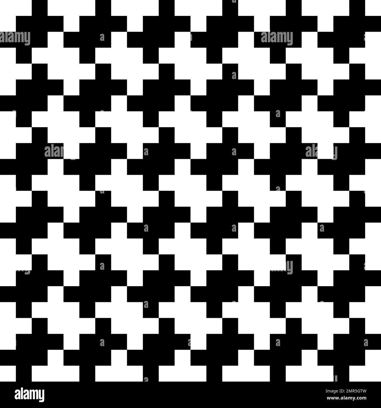 Arrière-plan abstrait sans couture. Éléments de conception de puzzle noir et blanc. Illustration vectorielle Illustration de Vecteur