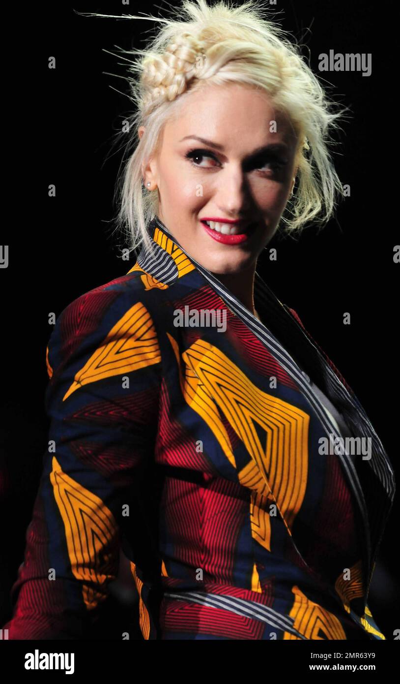 Gwen Stefani montre sa ligne de mode Lamb lors de la Mercedes Benz Fashion week à New York, NY. 9/16/10. Banque D'Images