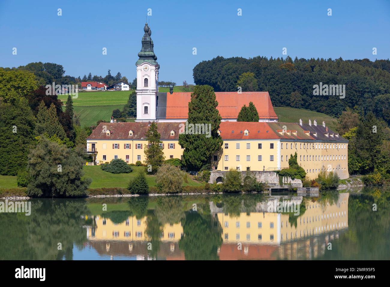 Monastère de Vornbach, Neuhaus am Inn, Bäderdreieck, Basse-Bavière, Bavière, Allemagne, Europe Banque D'Images