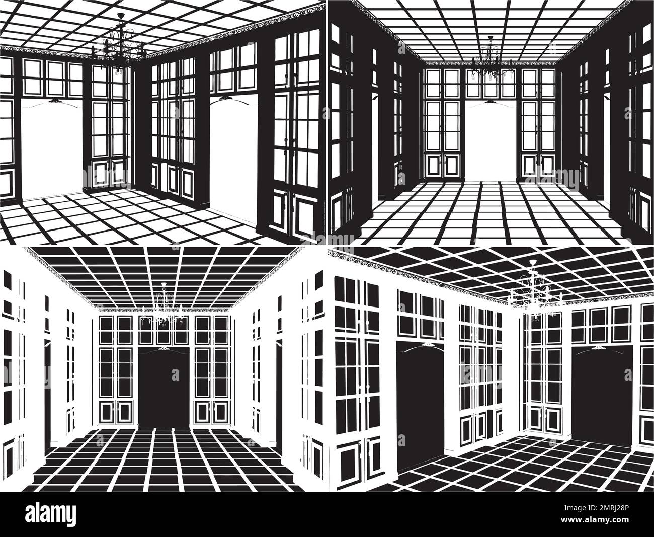 Bibliothèque antique Vecto Illustration de Vecteur