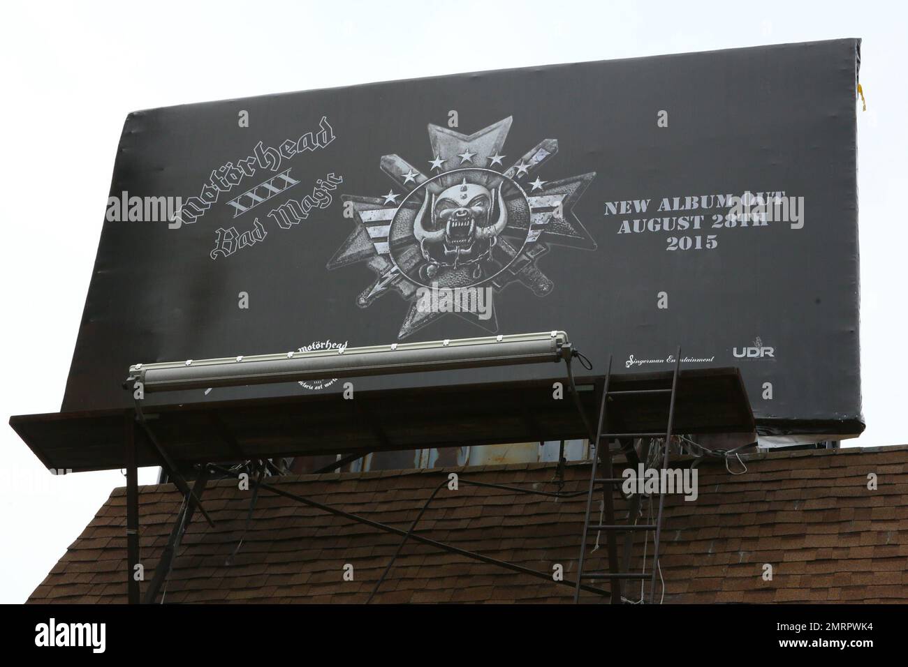 Les fans se sont rendus en hommage à Lemmy Kilmister de Motorhead lors de son service commémoratif au Rainbow Bar and Grill on the Sunset Strip. Los Angeles, Californie. 9th janvier 2016. Banque D'Images