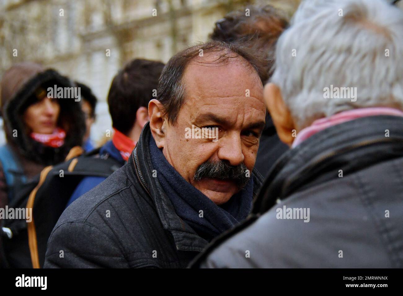 Philippe Martinez Age Paris, France, 31 janvier 2023. Philippe Martinez, secrétaire général  syndical de la CGT, se joint à des dizaines de milliers de participants à  un rassemblement lors d'une deuxième journée de grèves et