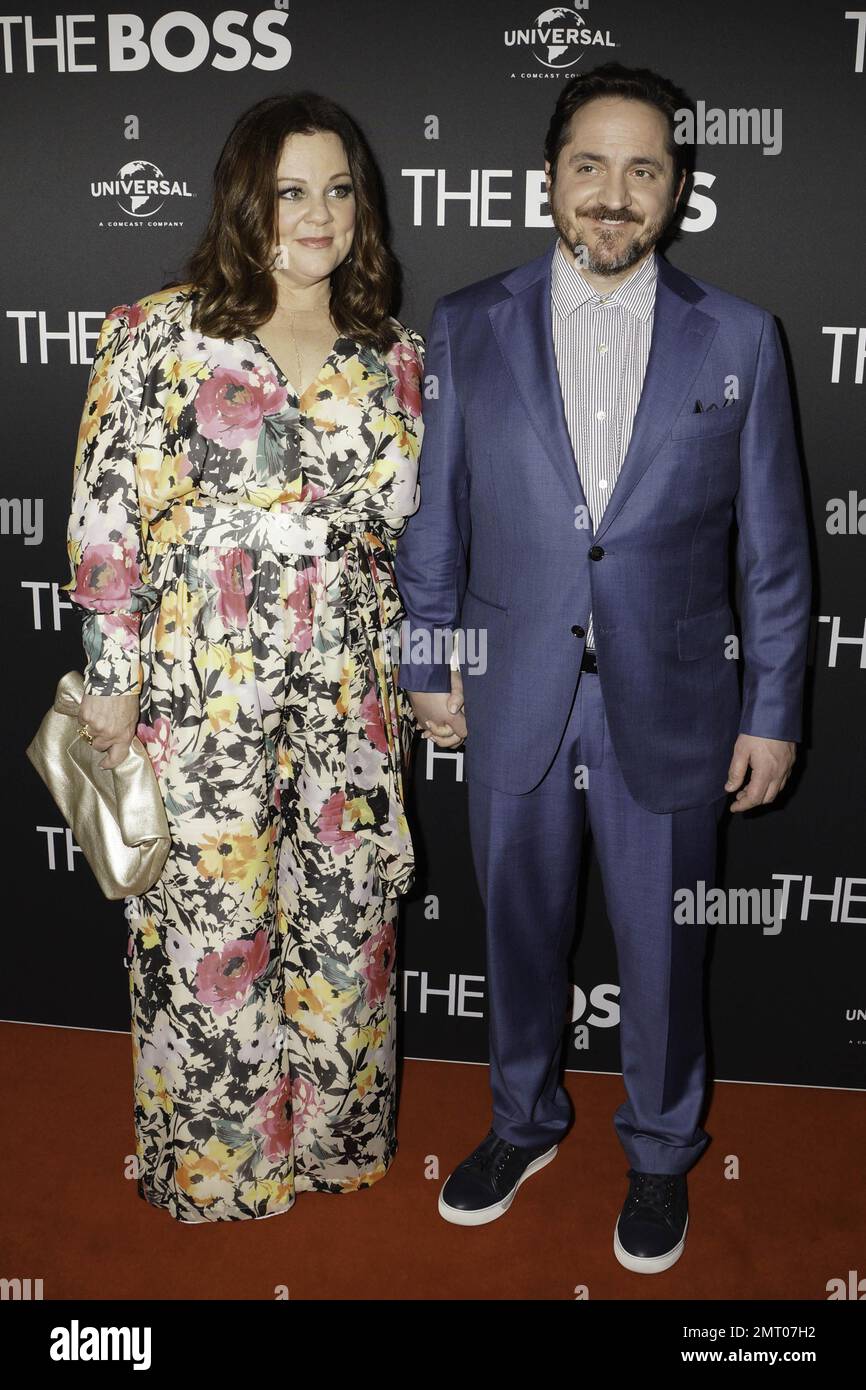 Melissa McCarthy et son mari Ben Falcone assistent à la première australienne de 'The Boss' à Sydney, en Australie. 21st mars 2016. Banque D'Images