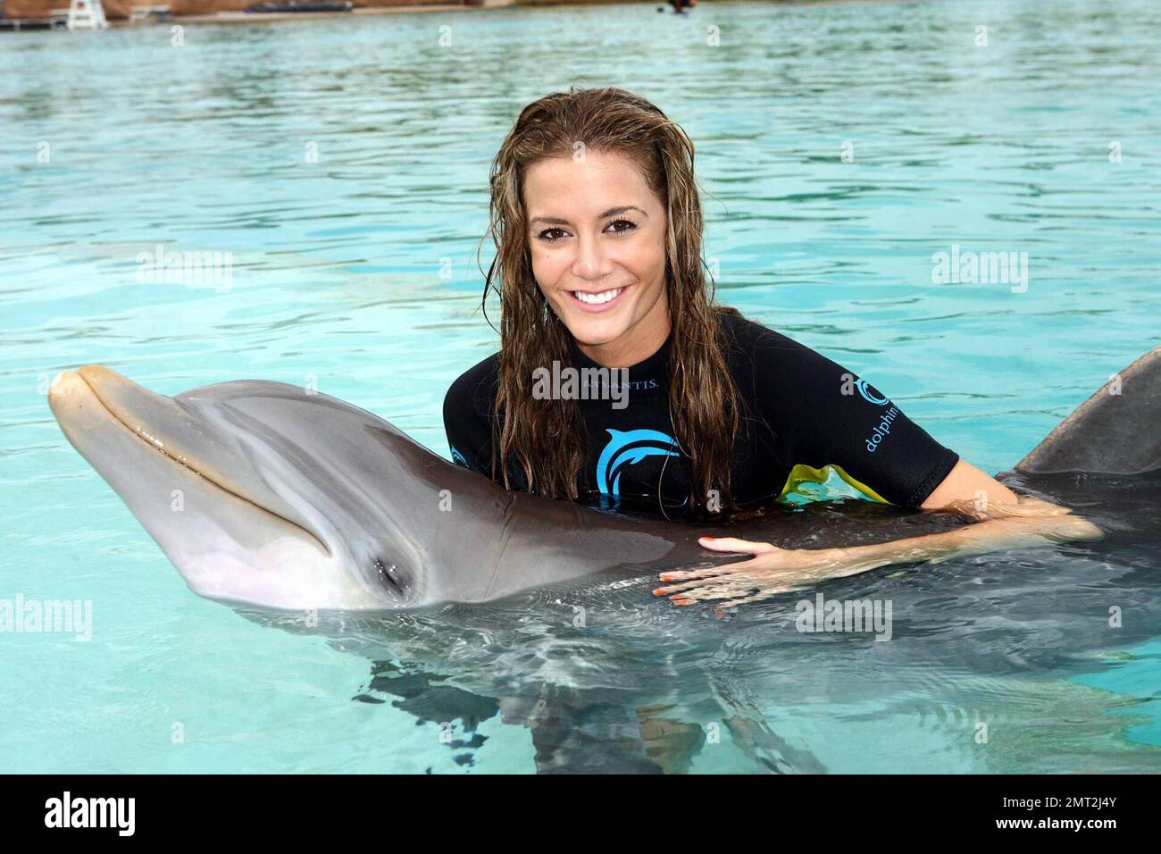 Exclusif !! Miss Indiana Brittany Mason à Dolphin Cay à Atlantis, Paradise Island aux Bahamas 06/13/08. Banque D'Images