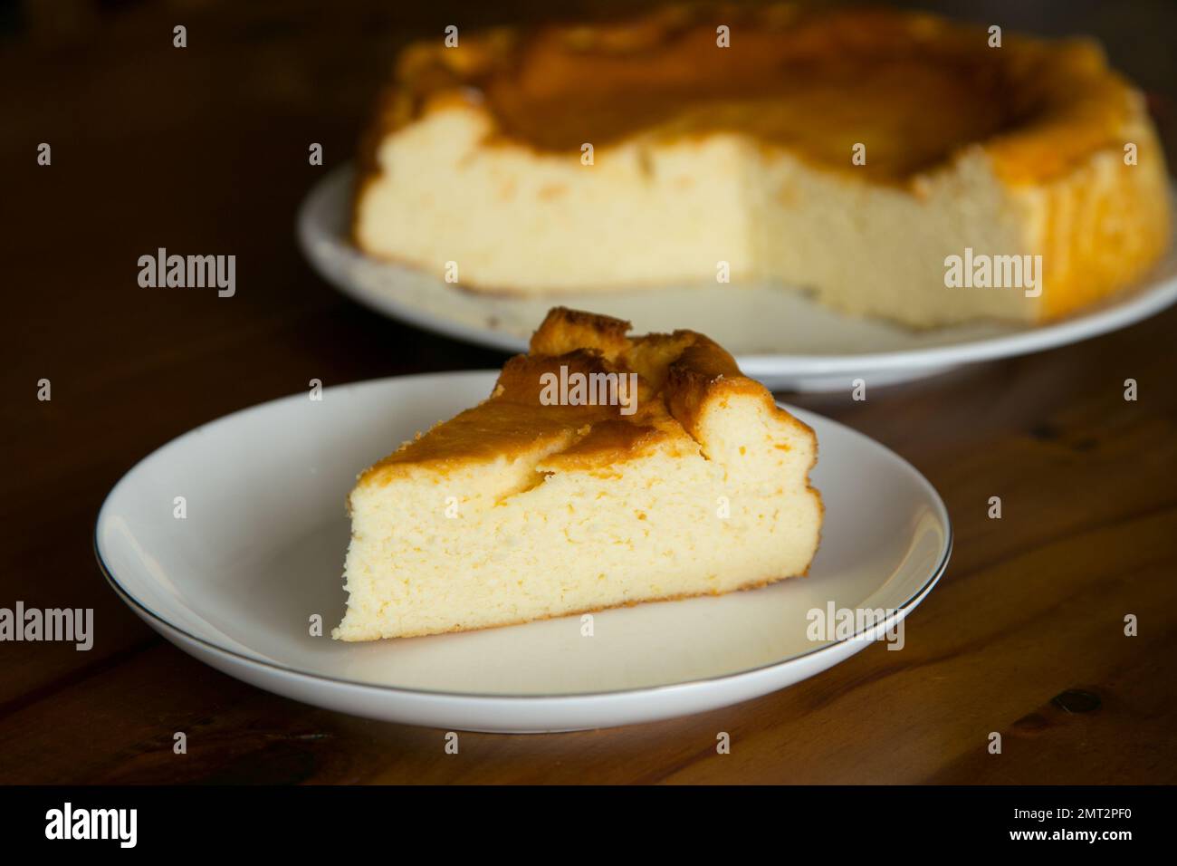 Tranche Et Cuillère De Gâteau De Crêpe Du Plat Blanc Sur Le Fond En Bois De  Table Image stock - Image du cheesecake, gâteau: 146344863