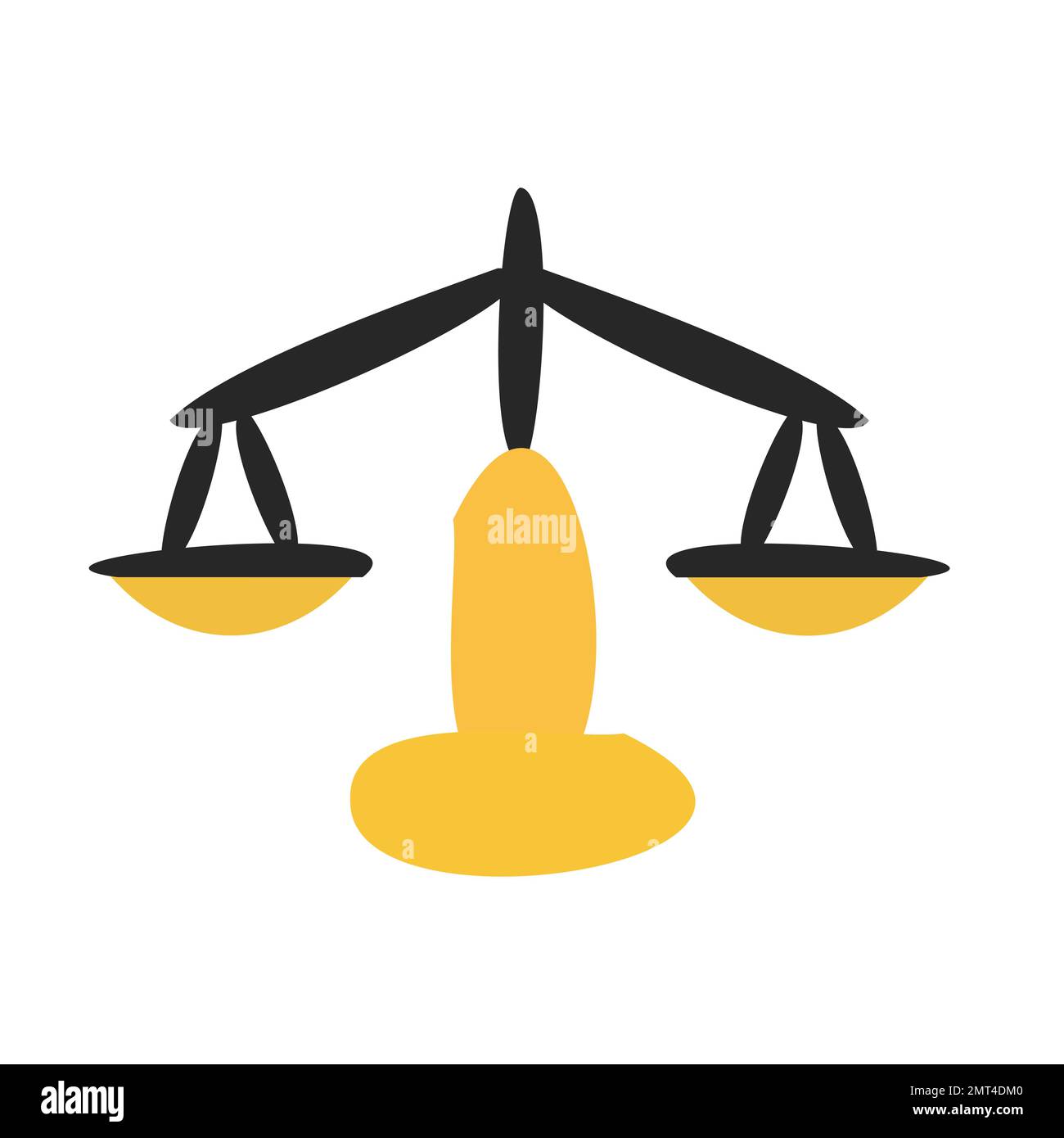 Icône Balance en forme de dessin animé à plat. Illustration vectorielle isolée sur un arrière-plan shite Illustration de Vecteur