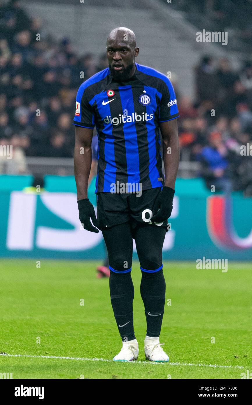 Milan, Italie - janvier 31 2023 - Inter-Atalanta Coppa Italia - romelu lukaku f.c. internazionale Banque D'Images