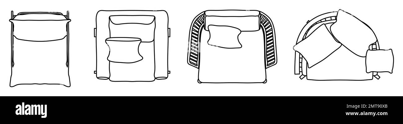 Concept ou ensemble conceptuel ou collection de fauteuils de différentes perspectives isolés sur blanc. 3d illustration comme métahor pour l'architecture et Banque D'Images