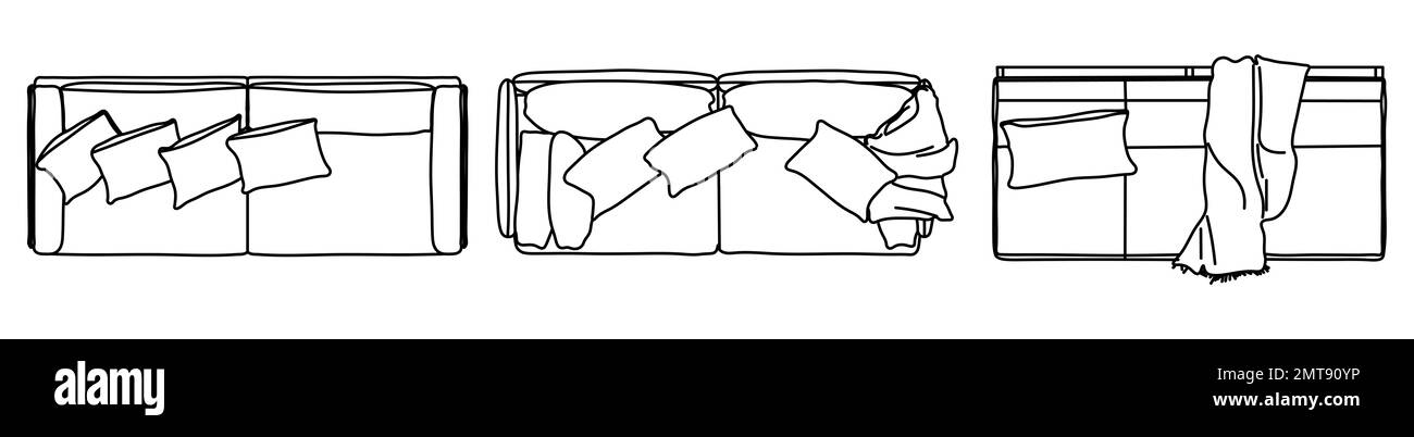 Concept ou ensemble conceptuel ou collection de canapés causeuses de différentes perspectives sur blanc. 3d illustration en tant que métahor pour l'architecture et dans Banque D'Images