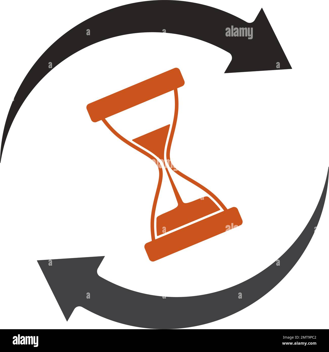 Modèle d'illustration vectoriel du logo HourGlass Illustration de Vecteur