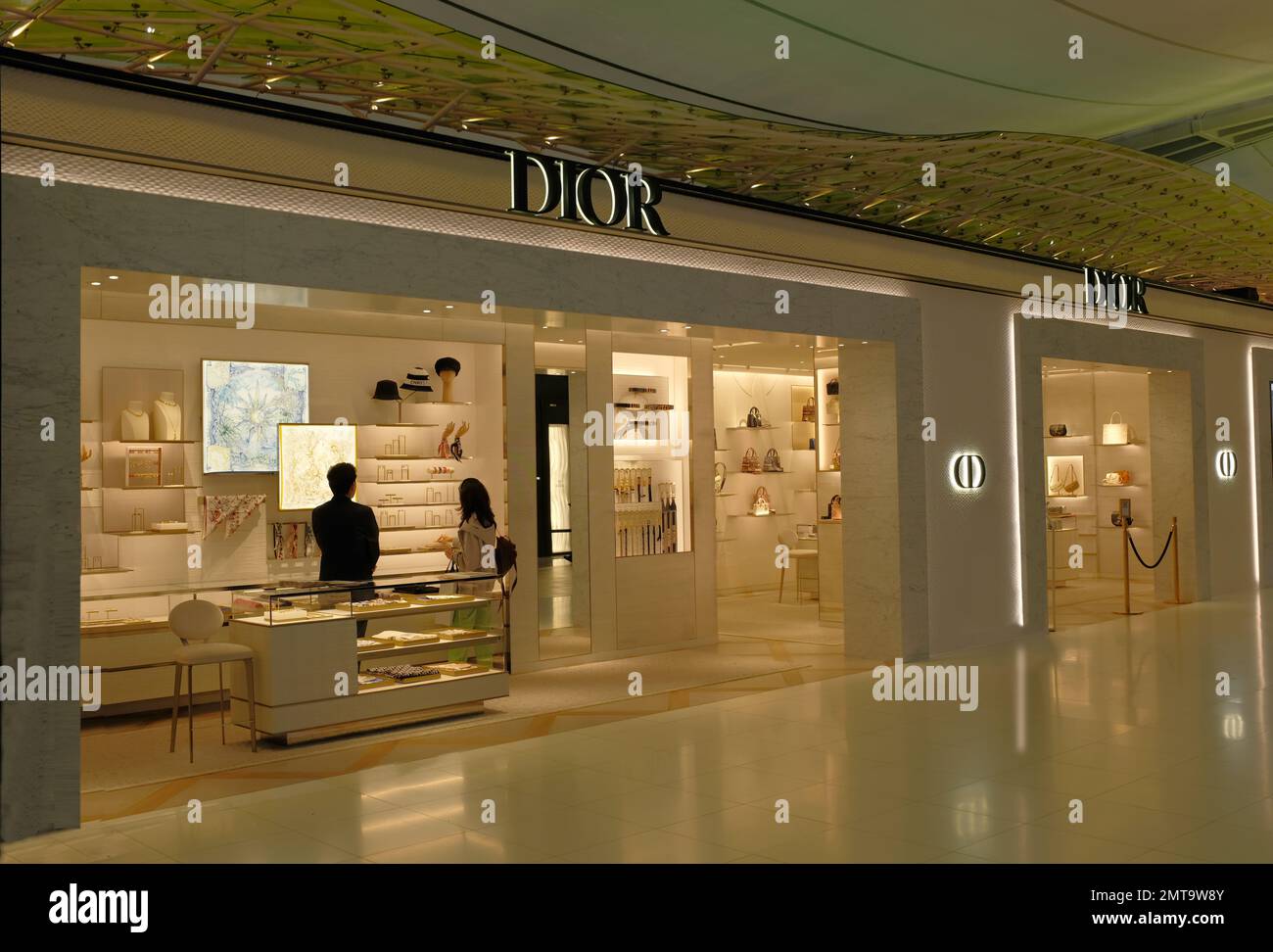 Boutique Dior à l'aéroport Suvarnabhumi Bangkok, Thaïlande Banque D'Images