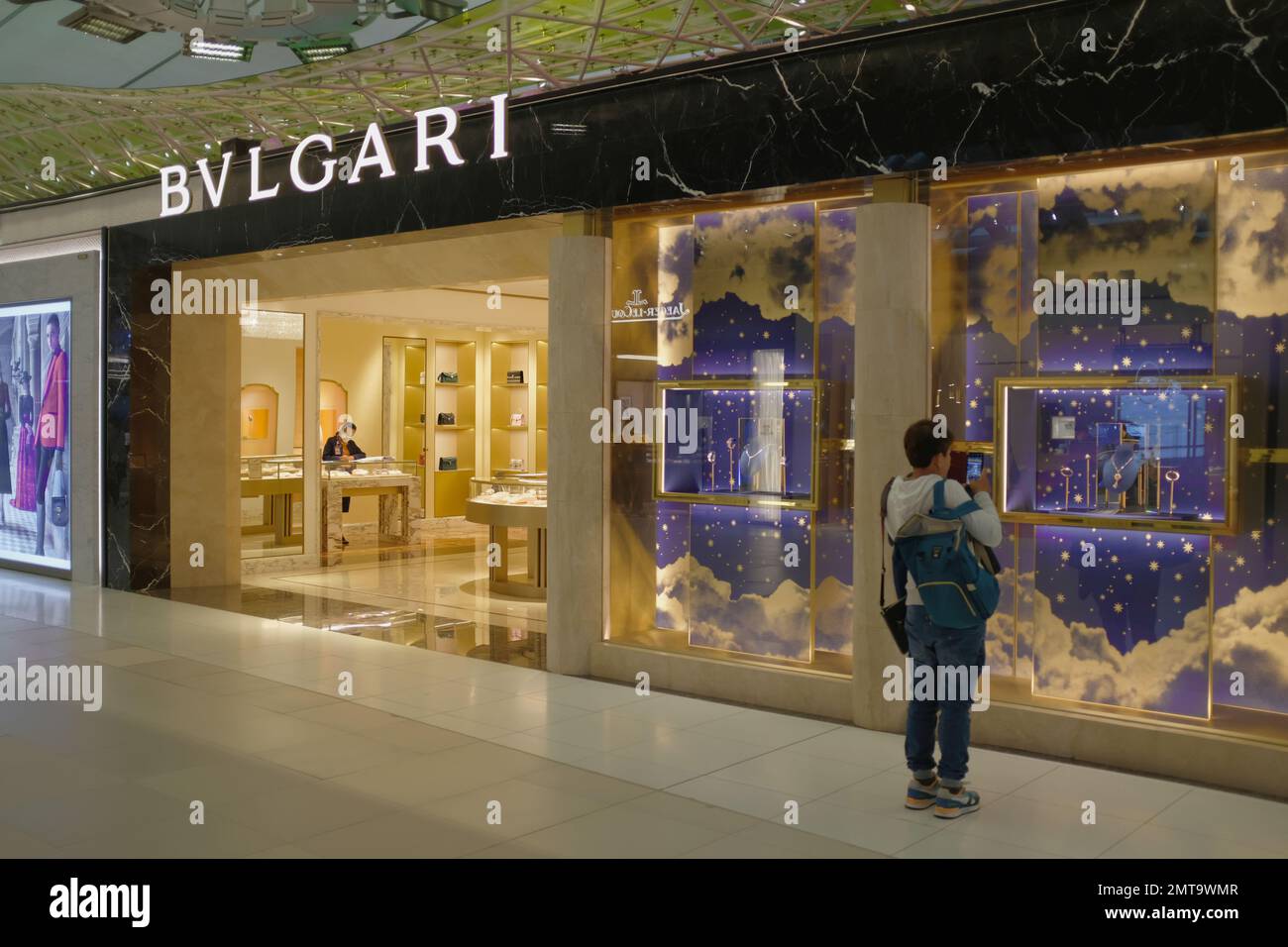 Boutique Bvlgari à l'aéroport Suvarnabhumi Bangkok, Thaïlande Banque D'Images